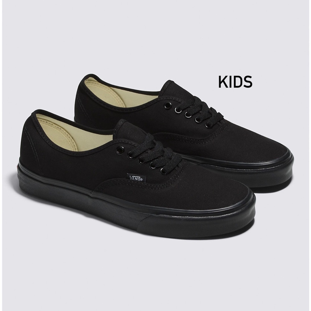 Authentic Black on Black Vans